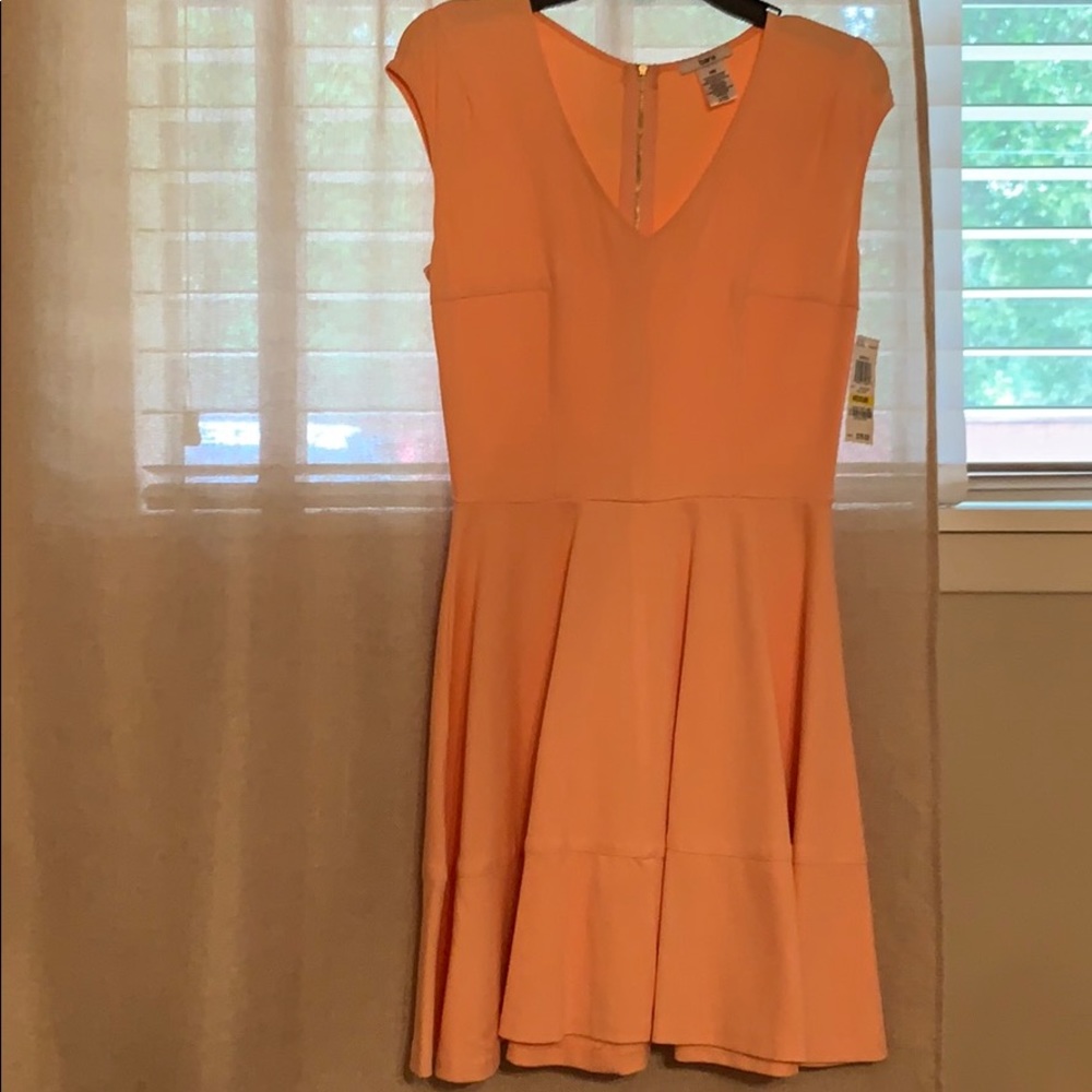 Never worn peach Cap sleeve dress